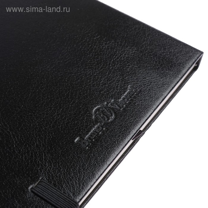 Бизнес-блокнот А5, 100 листов Megapolis Journal, искусственная кожа, тонированный блок, на резинке, чёрный Бизнес-блокнот А5, 100 листов Megapolis Journal, искусственная кожа, тонированный блок, на резинке, чёрный