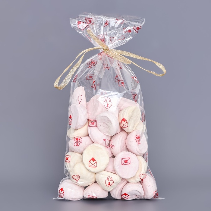 Пакет фасовочный БОПП, Пакет фасовочный БОПП, "Почта любви" 15*30 см набор 50 шт