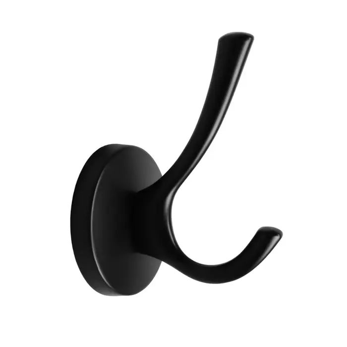 Крючок мебельный CAPPIO STRONG, двухрожковый, цвет черный