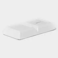 Менажница новогодняя Доляна «Волшебная сказка», 2 ячейки, керамика, цвет белый Менажница новогодняя Доляна «Волшебная сказка», 2 ячейки, керамика, цвет белый