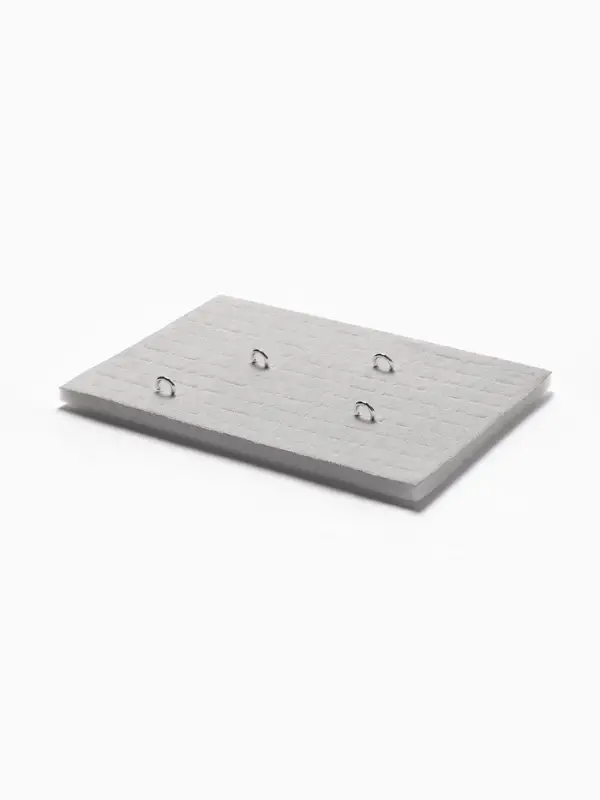 Подставка под кольца QF, 100 мест, флок, 34&times;23&times;1 см, серая