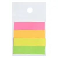 Блок - закладка с липким краем, 12×50 мм, бумажные, 4 цвета по 80 листов, неоновые Блок - закладка с липким краем, 12×50 мм, бумажные, 4 цвета по 80 листов, неоновые