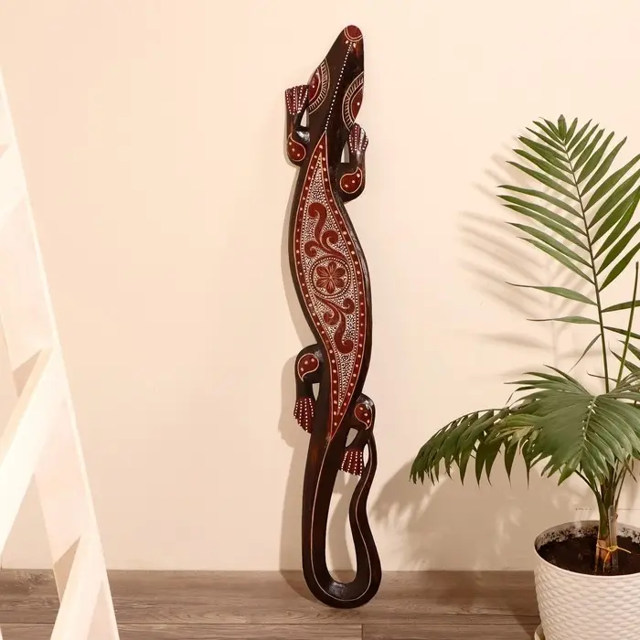 Панно настенное  Панно настенное "Геккон народный" 14х1х100 см