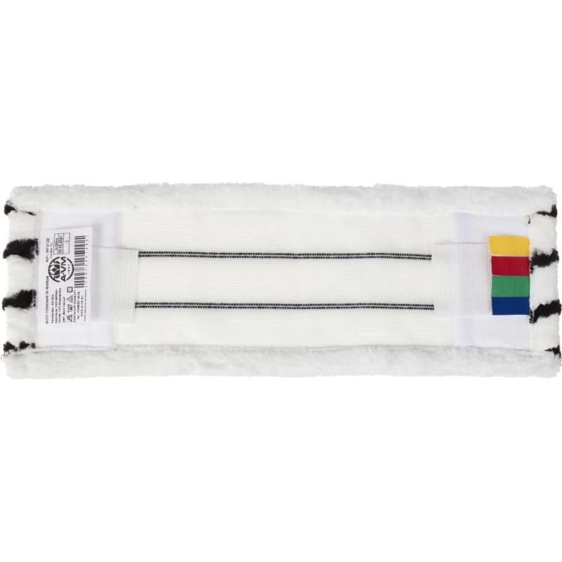 Насадка МОП плоск 40х16 см микроф+жестк абр ухо+карм бел с черн пол MF2126