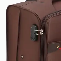 Чемодан на колёсах TEXTURA, кодовый замок, текстильный, с увеличением, 47&times;30&times;78 см, 28", коричневый