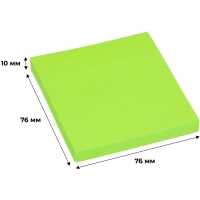 Стикеры Attache с клеев. краем 76х76, неон, зеленый 100л