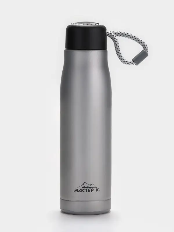 Термос Traveller &laquo;Мастер К.&raquo;, 600 мл, для чая, кофе, сохраняет тепло 10 ч, 26&times;7 см, хром