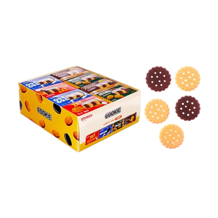 Набор ластиков фигурных 5 штук Крекер в коробке Набор ластиков фигурных 5 штук Крекер в коробке