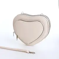 Сумка женская кросс-боди на молнии, в форме сердца, 20&times;5&times;16 см, белая
