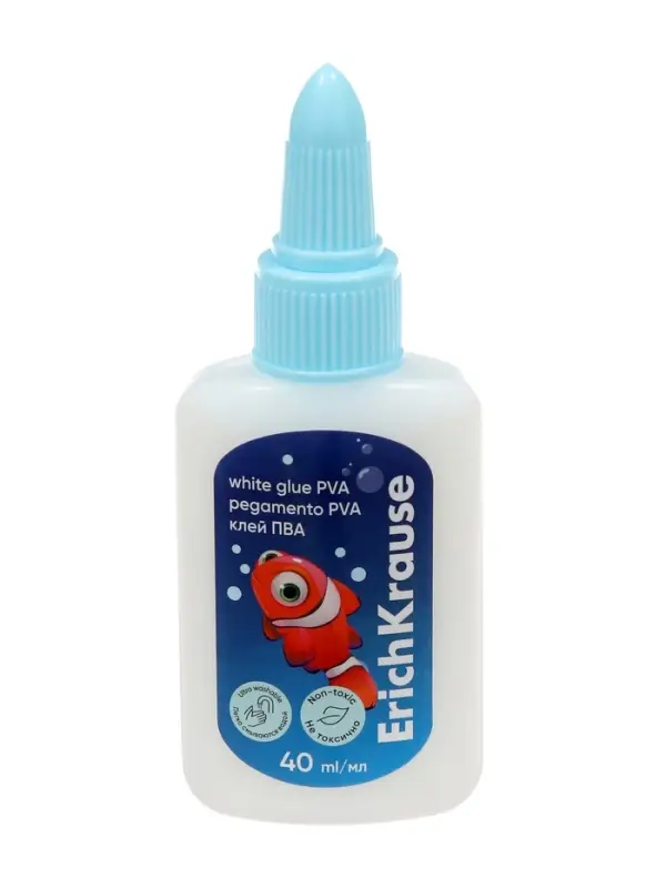Клей ПВА ErichKrause EasyStick Sea Friends, 40 мл, МИКС