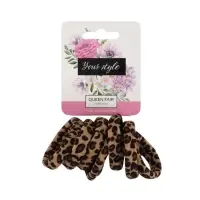 Резинки для волос &laquo;Спорт принт&raquo;, набор 6 шт., лео, 3.5 см, коричневые