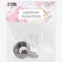 Декоративная застёжка, 7.5&times;4.5 см, цвет чёрный