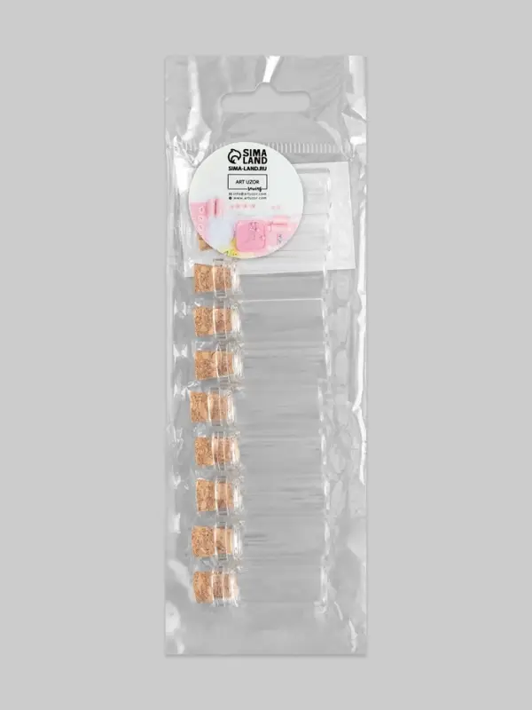 Баночки для хранения бисера, d=1.2&times;3 см, 10 шт.