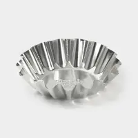 Форма для выпечки кекса, d=8.3 см, h=2.1 см, жесть, серебристая