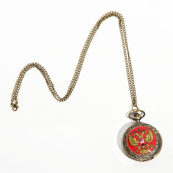 Часы карманные Часы карманные "Двуглавый орел", кварцевые, d циферблата-4 см, 5 х 4.5 см