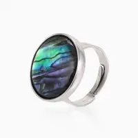 Кольцо из эпоксидной смолы &laquo;Галиотис&raquo;, круг, безразмерное