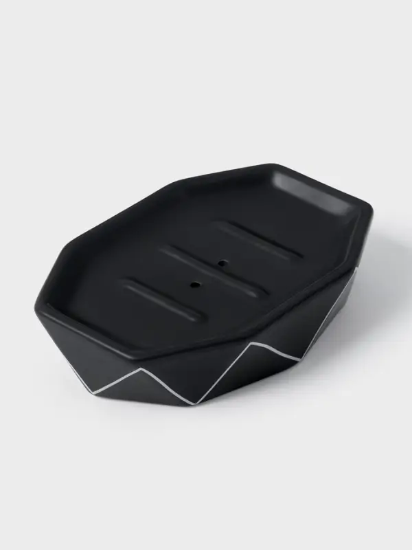 Аксессуары для ванной &laquo;Локо&raquo;, 4 предмета, дозатор для мыла 280 мл, мыльница, 2 стакана 250 мл, чёрные