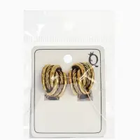 Серьги клипсы для ушей QF &laquo;Узел&raquo;, цвет чернёное золото