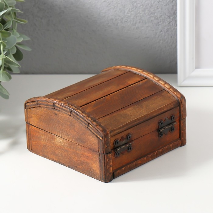 Шкатулка сундук дерево  Шкатулка сундук дерево "Алонзо" 12х12х7 см
