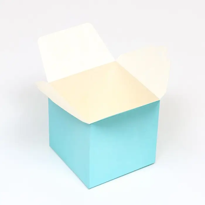 Коробка подарочная складная, квадратная, голубая, 12×12×12 см Коробка подарочная складная, квадратная, голубая, 12×12×12 см