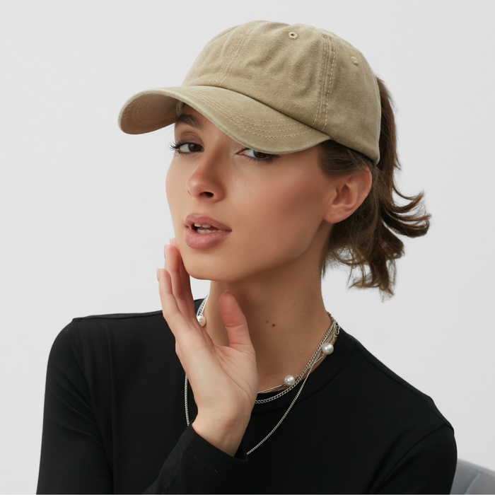 Кепка женская MINAKU, цвет бежевый, р-р 58