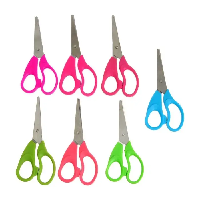 Ножницы 14 см (+-0.5 см), пластиковые ручки, МИКС Ножницы 14 см (+-0.5 см), пластиковые ручки, МИКС