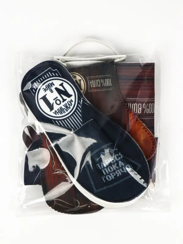 Набор для бани с принтом &laquo;Крутой мужик&raquo;, 4 предмета: шапка, рукавица, тапочки, коврик, полиэфир, тёмный, &laquo;Банная забава&raquo;