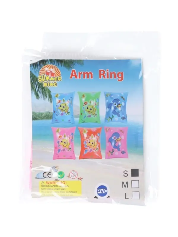 Нарукавники для плавания, размер S, цвет розовый