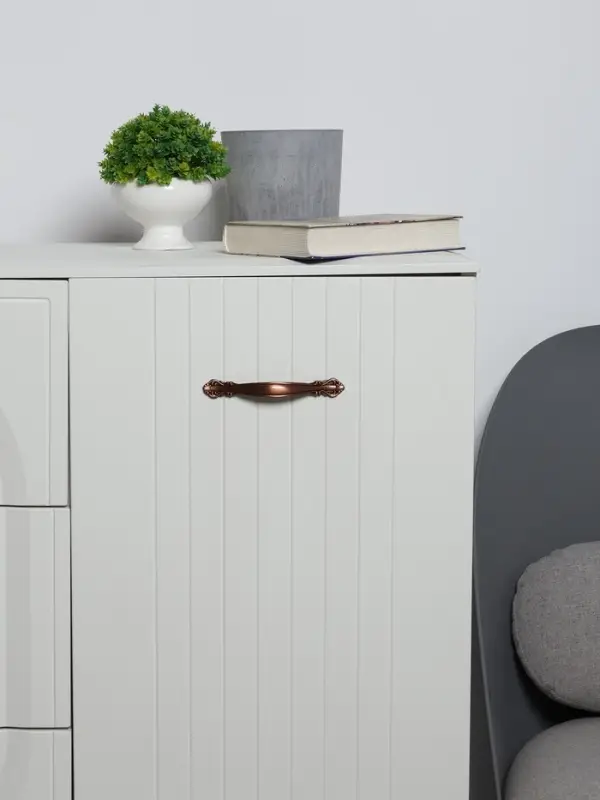 Ручка-скоба мебельная PC181, 96 мм, цвет медь