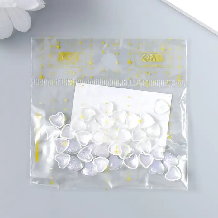 Декор для творчества пластик "Бантик" набор 60 шт матовый 0,4х0,8 см