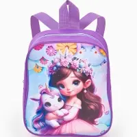 Рюкзак детский 20,5*9*24, отд на молнии, девочка сиреневый