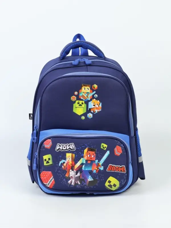 Ранец с эргономичной спинкой текстильный "Пиксели"