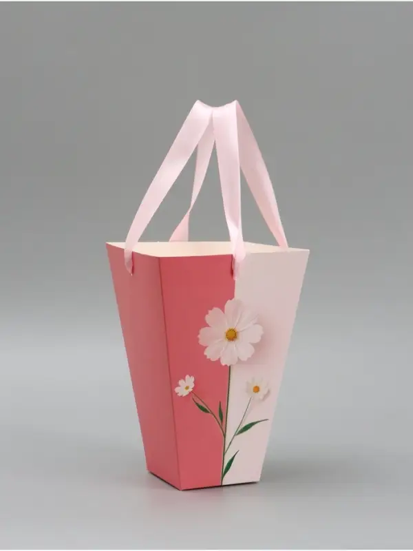 Переноска для цветов на лентах Present, 17 х 25 х 9 см