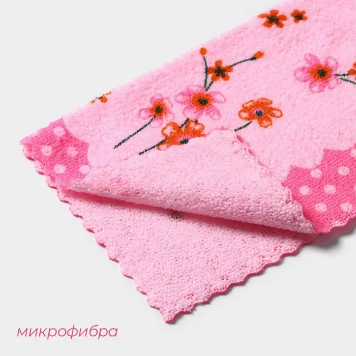 Салфетка для уборки Доляна «Полевые цветы», 29×29 см, микрофибра, МИКС Салфетка для уборки Доляна «Полевые цветы», 29×29 см, микрофибра, МИКС