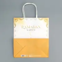 Пакет подарочный крафтовый &laquo;Рамадан&raquo;, Ramadan kareem, 22&times;25&times;12 см