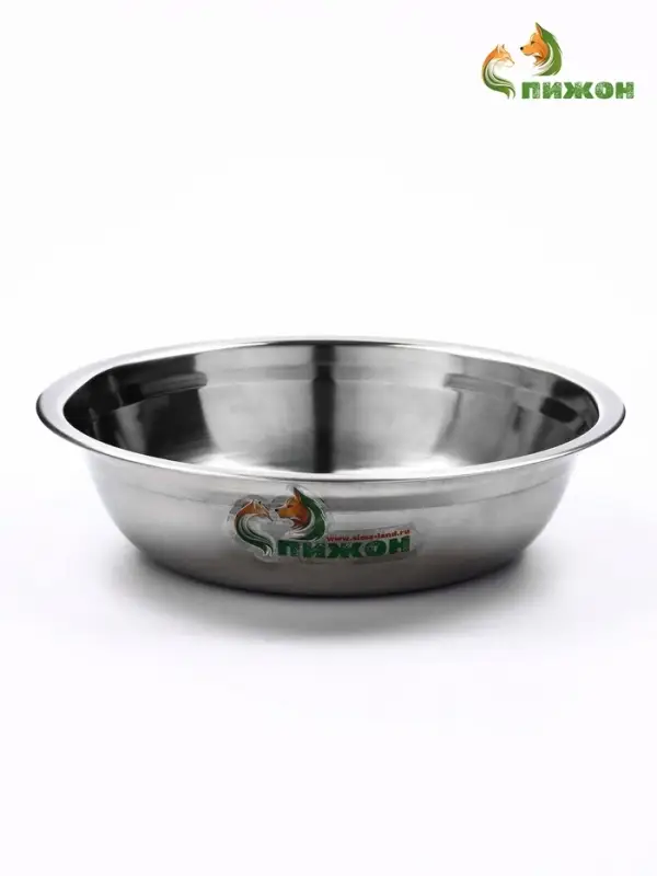 Миска металлическая эконом, 1.2 л, 23&times;6 см