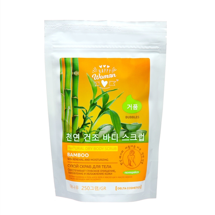 Скраб для тела сухой Happy Woman райский восторг с бамбуком 250 г Скраб для тела сухой Happy Woman райский восторг с бамбуком 250 г