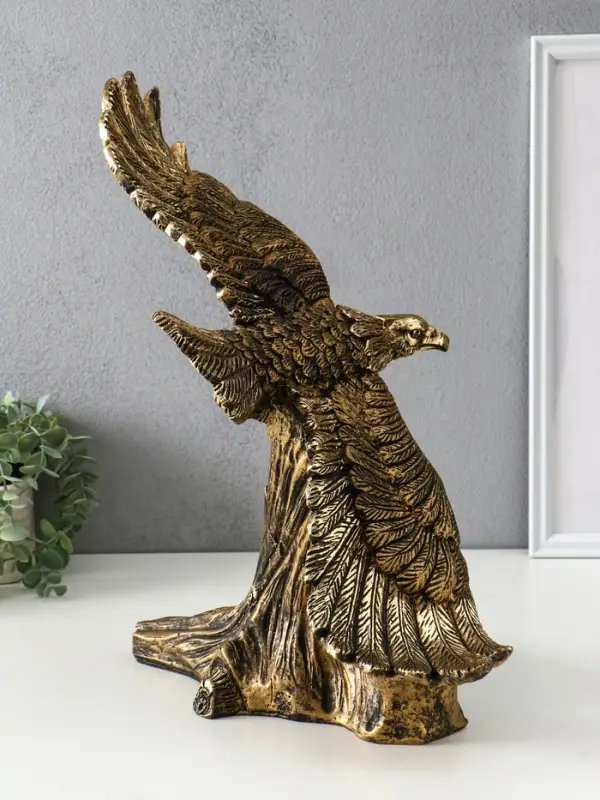 Фигура полистоун &laquo;Орёл парящий&raquo;, 43&times;43&times;23 см, под бронзу
