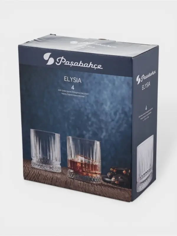 Набор стаканов Paşabah&ccedil;e Elysia, 355 мл, 4 шт., стекло, прозрачный