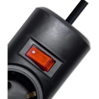 Сетевой фильтр PROGIX PG236 2р/3м/2,2кВт/10А заземление, черный, ПВС 3х0.75