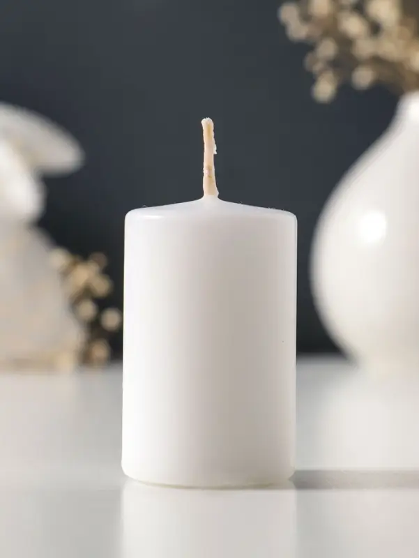 Свеча - цилиндр, 4&times;6 см, 59 г, 6 ч, белый