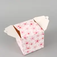 Коробка подарочная складная &laquo;Цветы&raquo;, 12&times;12&times;12 см