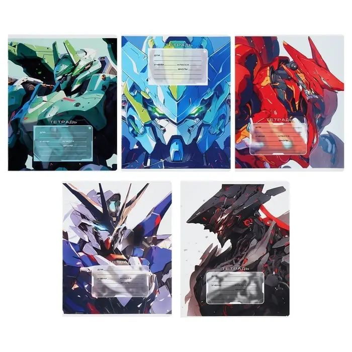 Тетрадь 12 листов в линейку на скрепке «Роботы», обложка мелованный картон, МИКС Тетрадь 12 листов в линейку на скрепке «Роботы», обложка мелованный картон, МИКС