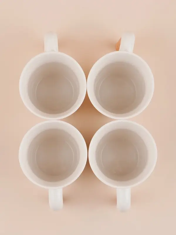 Набор кружек SL Home &laquo;Тренто&raquo;, 250 мл, 4 шт., фарфор, белый