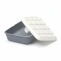 Лоток для кошек, 50.5&times;39&times;23 см, с сеткой и совком, пластик, серый