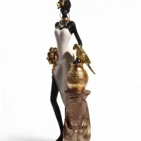 Фигурка декоративная &laquo;Африканка с попугаем&raquo;, 13.5&times;7&times;35 см