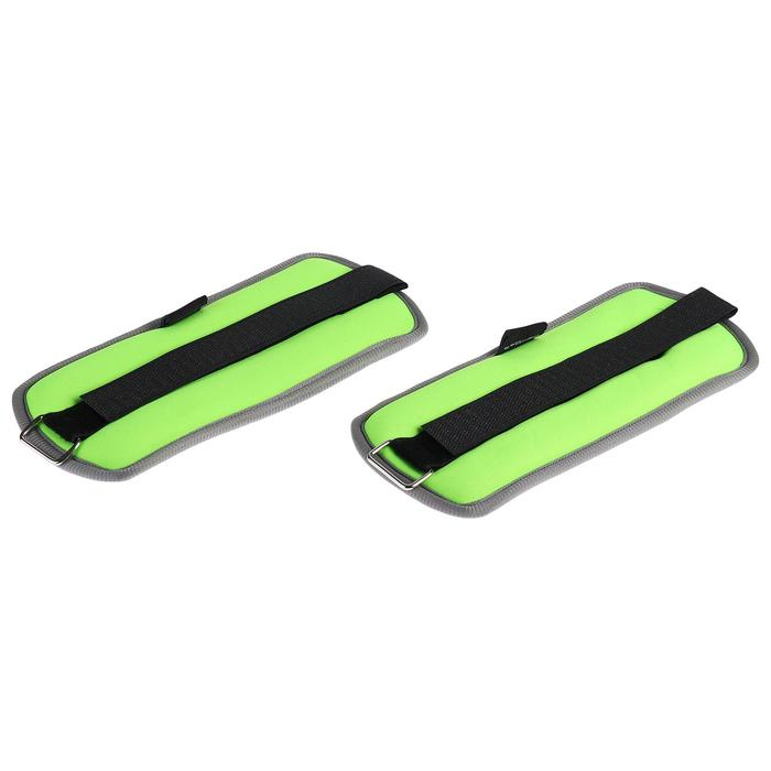 Утяжелители неопреновые ONLYTOP, 2 шт. х 0,25 кг, цвет салатовый Утяжелители неопреновые ONLYTOP, 2 шт. х 0,25 кг, цвет салатовый