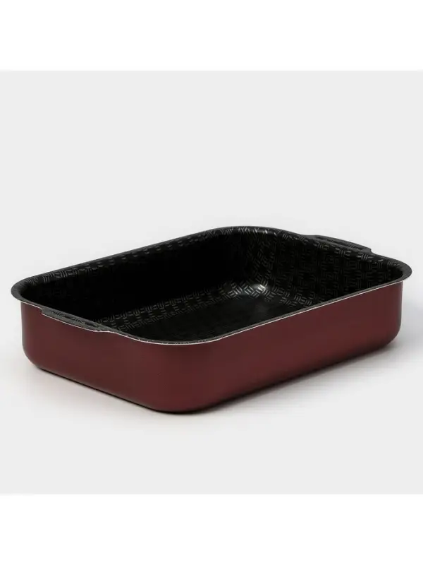 Противень &laquo;Хозяюшка&raquo;, 19&times;25 см, h=6 см, антипригарное покрытие, бордовый