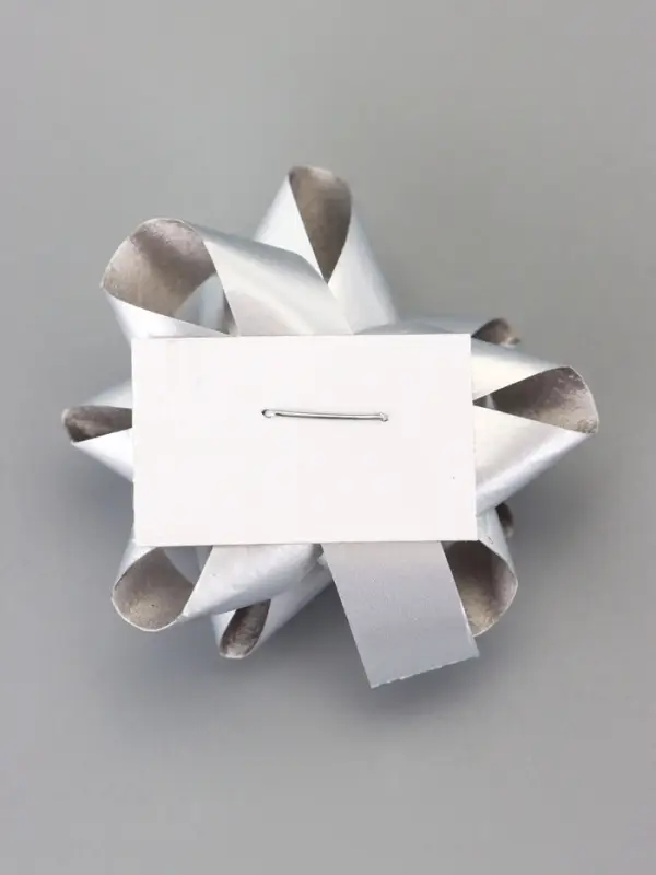 Подарочный Бант - звезда №3.5, простой металлик, для упаковки подарков, МИКС