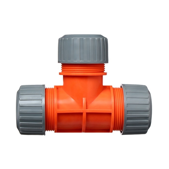 Тройник Т-образный, для шланга 3/4 Тройник Т-образный, для шланга 3/4" (19 мм), цанговое соединение, рр-пластик, Greengo